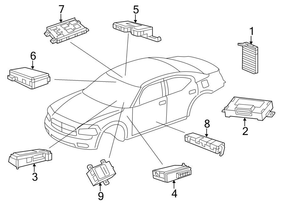 Diagram ELECTRICAL COMPONENTS. for your 2023 Ram ProMaster 3500 Base Cab & Chassis  