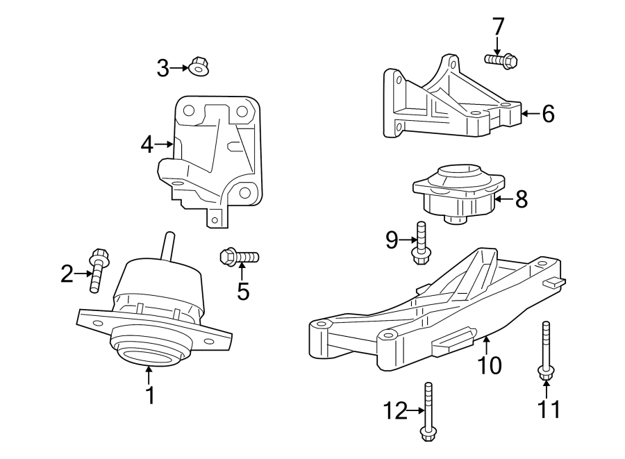 Diagram ENGINE & TRANS MOUNTING. for your 2014 Ram ProMaster 3500   