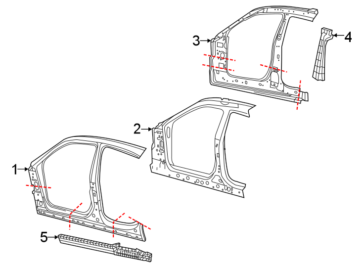 Dodge Charger Rocker Panel Reinforcement - 68433579AC | Scarborotown ...