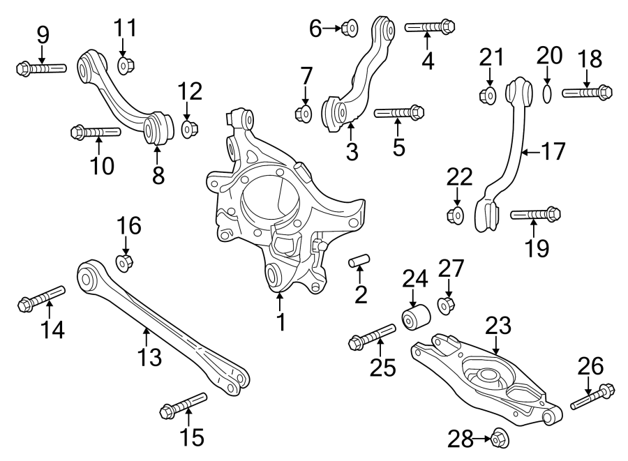 REAR SUSPENSION. SUSPENSION COMPONENTS. Diagram