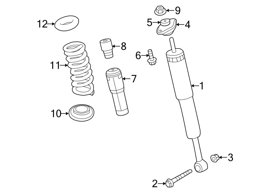 Diagram REAR SUSPENSION. SHOCKS & COMPONENTS. for your Ram