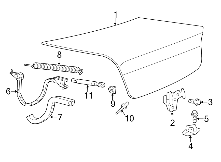 TRUNK LID. LID & COMPONENTS. Diagram