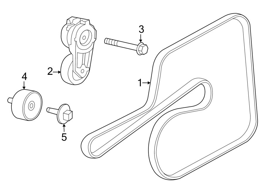 Diagram BELTS & PULLEYS. for your 1999 Jeep Wrangler   