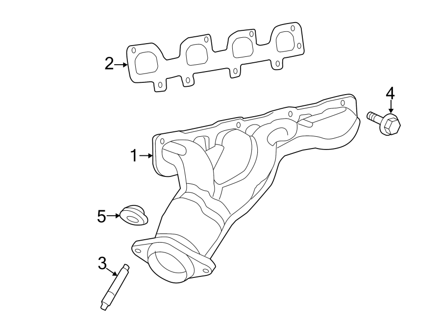 Diagram EXHAUST SYSTEM. MANIFOLD. for your 1998 Jeep Grand Cherokee   