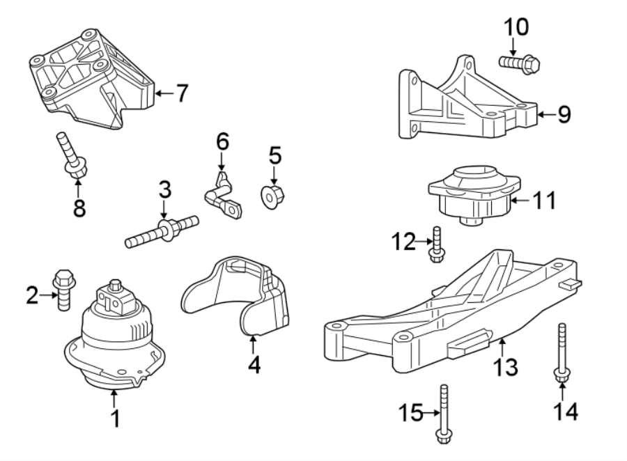 Diagram ENGINE & TRANS MOUNTING. for your Chrysler 300M  