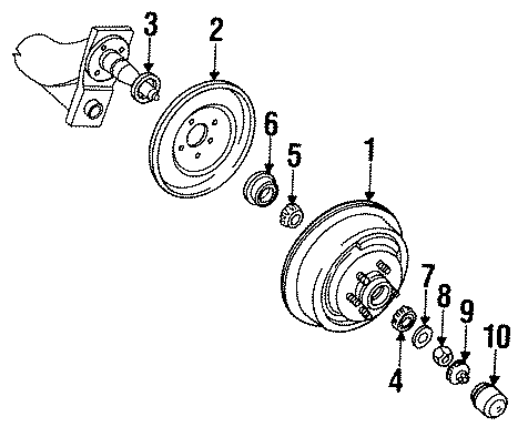 REAR SUSPENSION. BRAKE COMPONENTS.