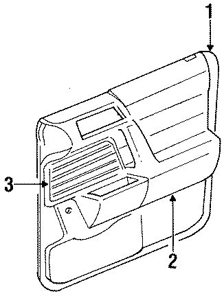 Diagram FRONT DOOR. INTERIOR TRIM. for your Dodge Spirit  