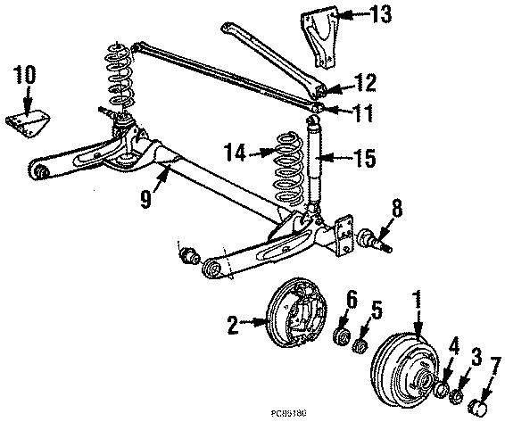 11REAR SUSPENSION. BRAKE COMPONENTS. SUSPENSION COMPONENTS.https://images.simplepart.com/images/parts/motor/fullsize/PC85180.png