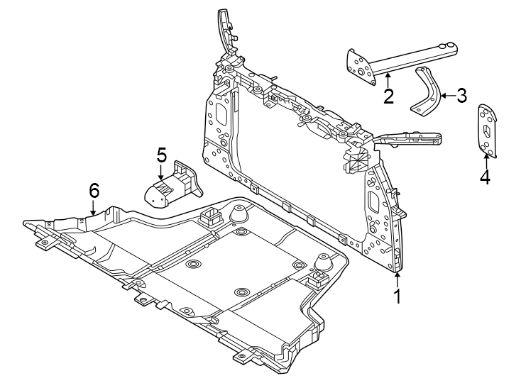 9Radiator support. Splash shields.https://images.simplepart.com/images/parts/motor/fullsize/PH23025.png