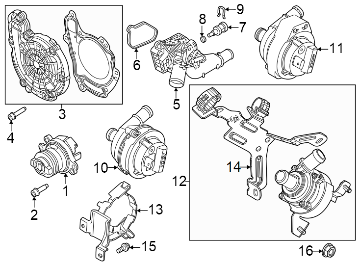 Diagram Water pump. for your 2017 Ram ProMaster 3500  Base Cutaway Van 