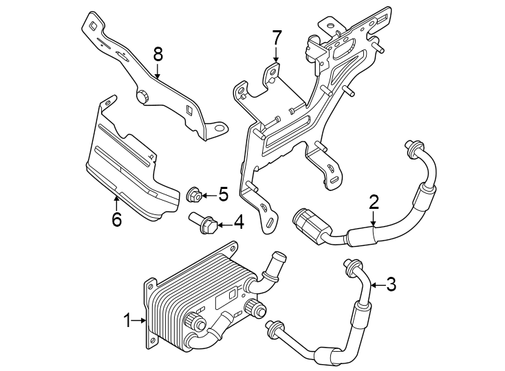 Diagram TRANS oil cooler. for your 2018 Ram ProMaster 3500  Base Cutaway Van 