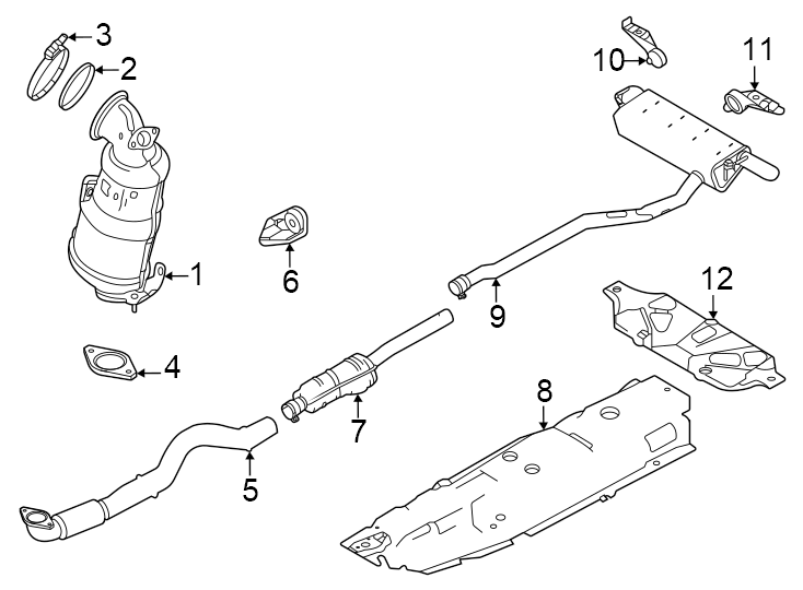 12Exhaust system. Exhaust components.https://images.simplepart.com/images/parts/motor/fullsize/PH23175.png