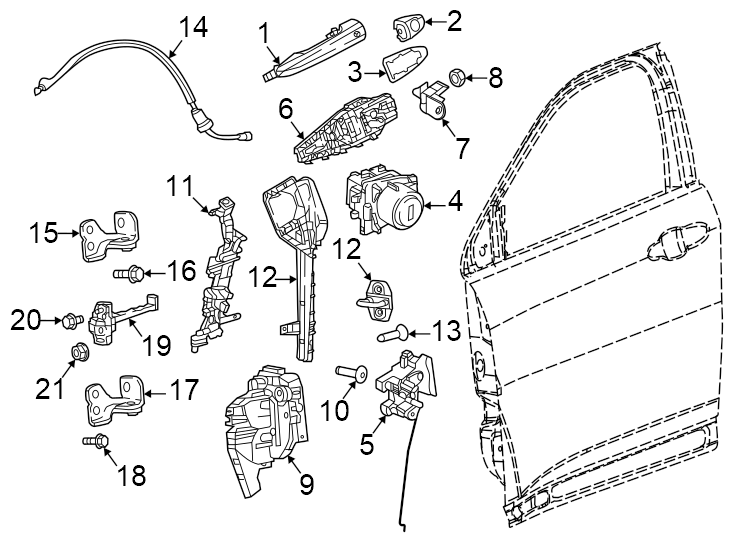 13Front door. Lock & hardware.https://images.simplepart.com/images/parts/motor/fullsize/PH23440.png