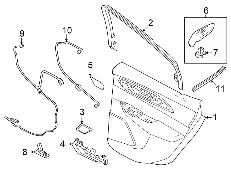 8Rear door. Interior trim.https://images.simplepart.com/images/parts/motor/fullsize/PH23470.png