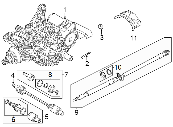 Rear suspension. Axle & differential.