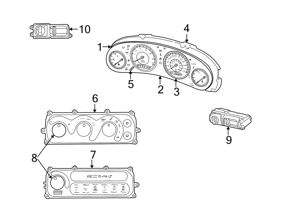 9INSTRUMENT PANEL. CLUSTER & SWITCHES.https://images.simplepart.com/images/parts/motor/fullsize/PH98325.png