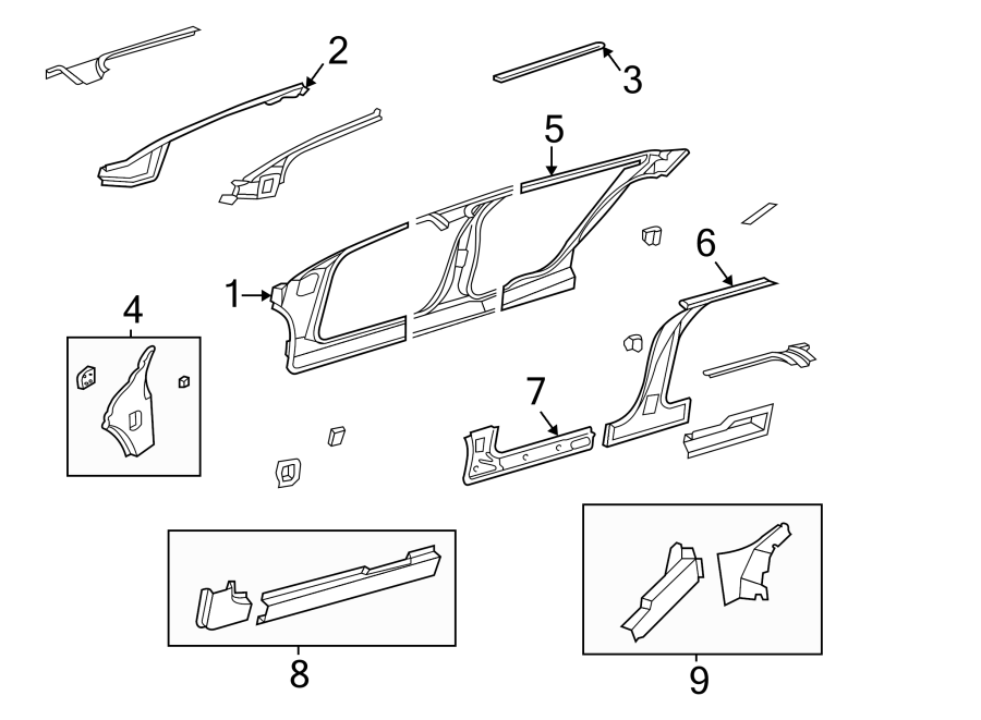 9PILLARS. ROCKER & FLOOR. CENTER PILLAR. HINGE PILLAR.https://images.simplepart.com/images/parts/motor/fullsize/PH98470.png