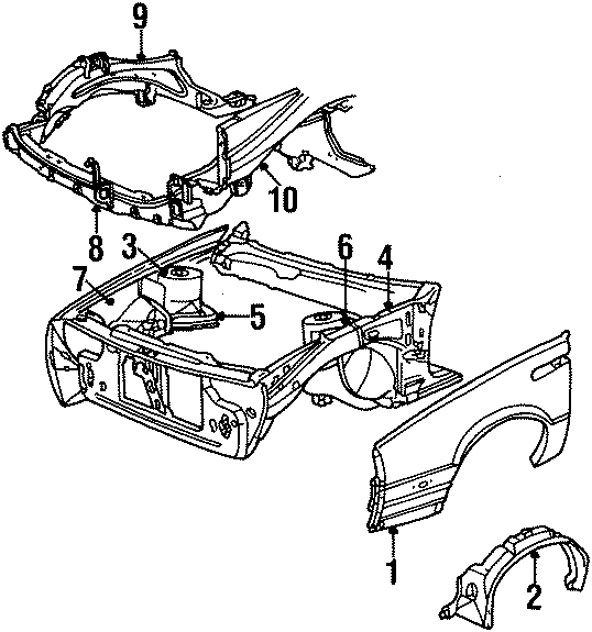 Diagram FENDER & COMPONENTS. for your Plymouth