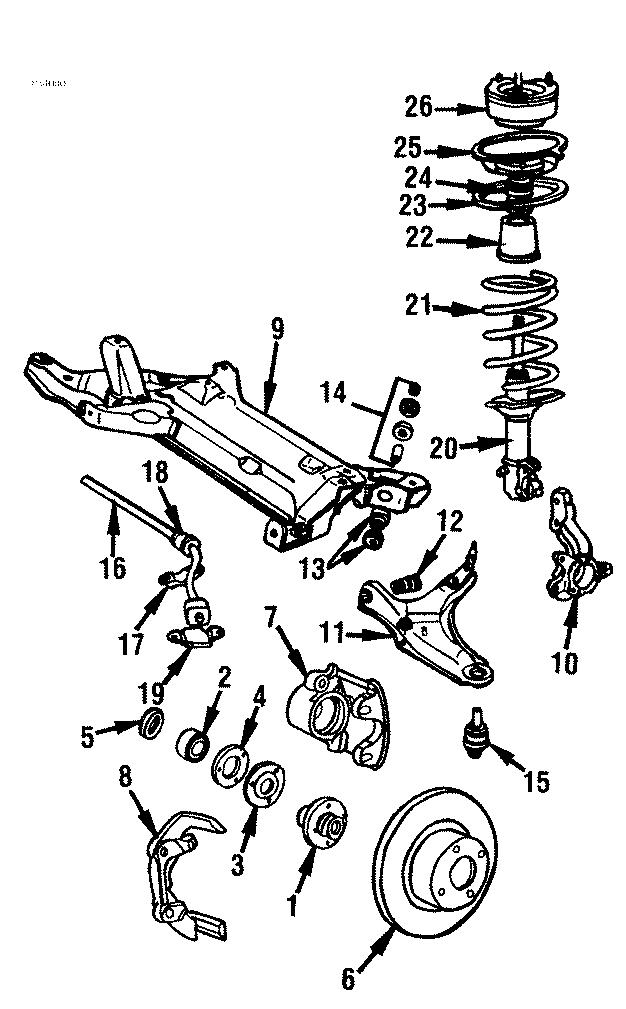 Diagram WHEELS & FRONT SUSPENSION. DRIVE SHAFT. for your Chrysler 300M  