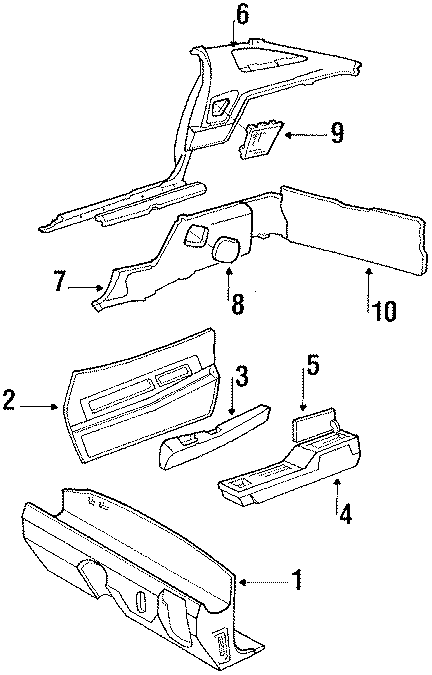 INTERIOR TRIM. Diagram