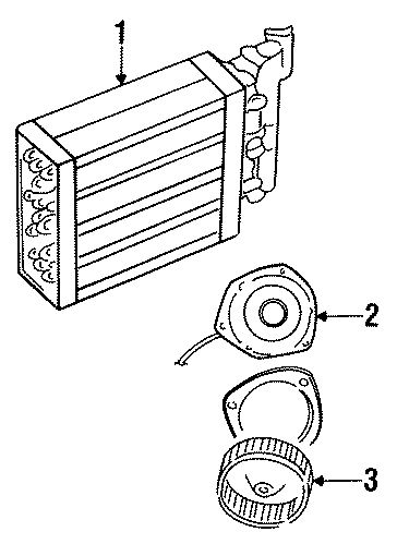 Diagram AIR CONDITIONER & HEATER. EVAPORATOR COMPONENTS. for your 1988 Dodge Daytona 2.5L A/T Base Hatchback 