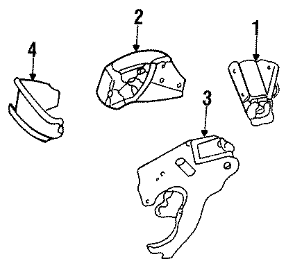 Diagram ENGINE / TRANSAXLE. ENGINE & TRANS MOUNTING. for your 1992 Dodge Daytona   