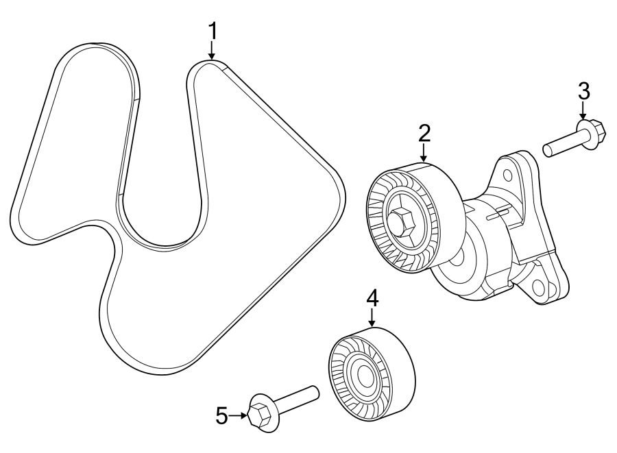 Diagram BELTS & PULLEYS. for your 1999 Jeep Wrangler   