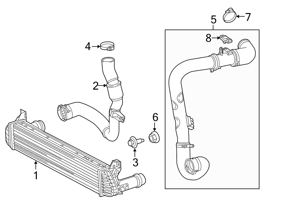 Diagram INTERCOOLER. for your 2017 Dodge Charger 5.7L HEMI V8 A/T RWD Daytona Sedan 