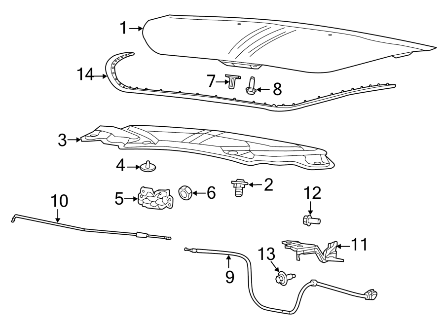 HOOD & COMPONENTS. Diagram