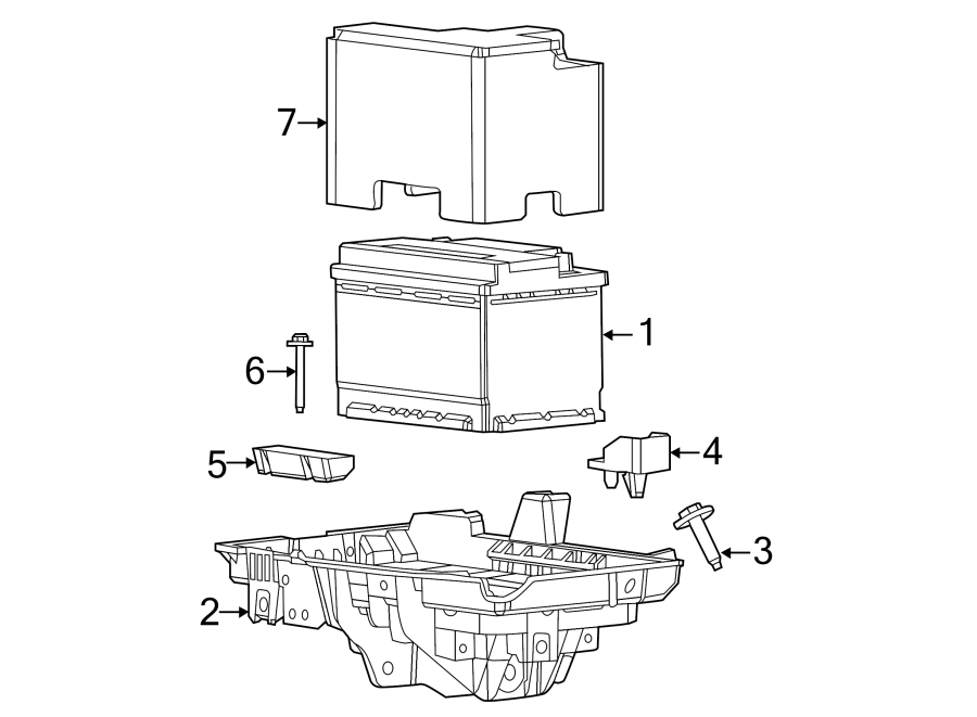 Diagram BATTERY. for your 2017 Dodge Charger 5.7L HEMI V8 A/T RWD Daytona Sedan 