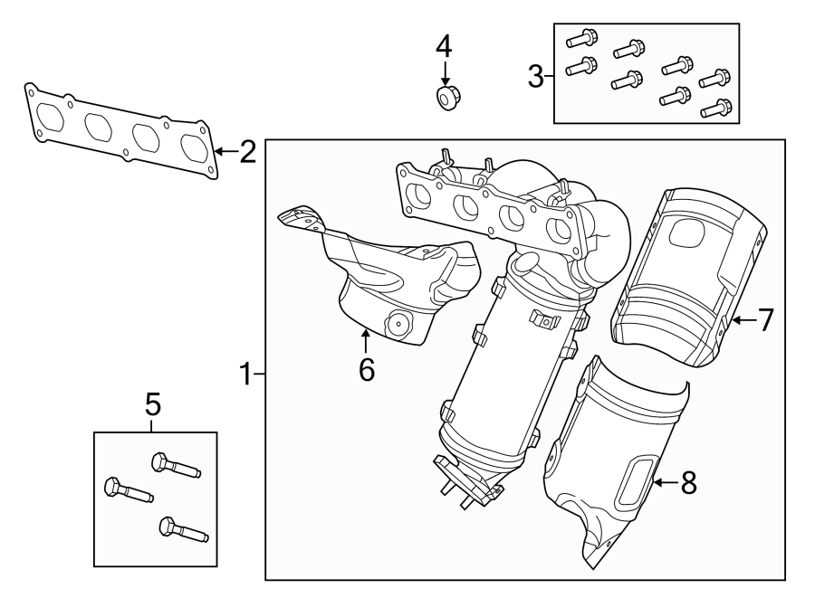 Diagram EXHAUST SYSTEM. EXHAUST MANIFOLD. for your Ram 1500  