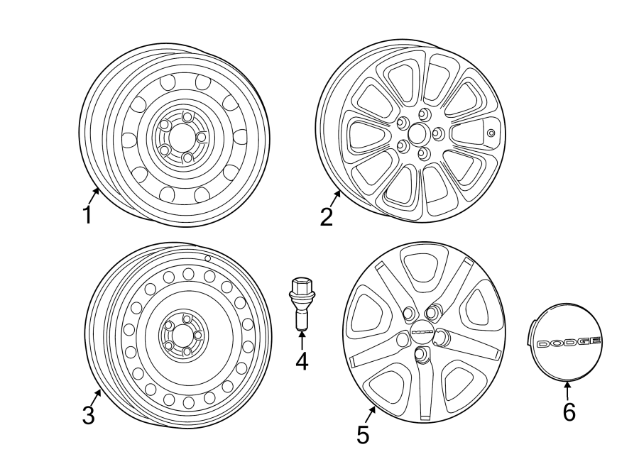 Diagram WHEELS. for your Dodge Dart  