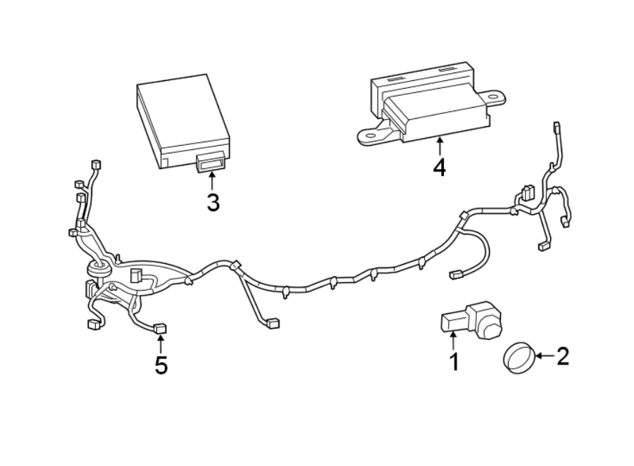 Diagram REAR BUMPER. ELECTRICAL COMPONENTS. for your Dodge