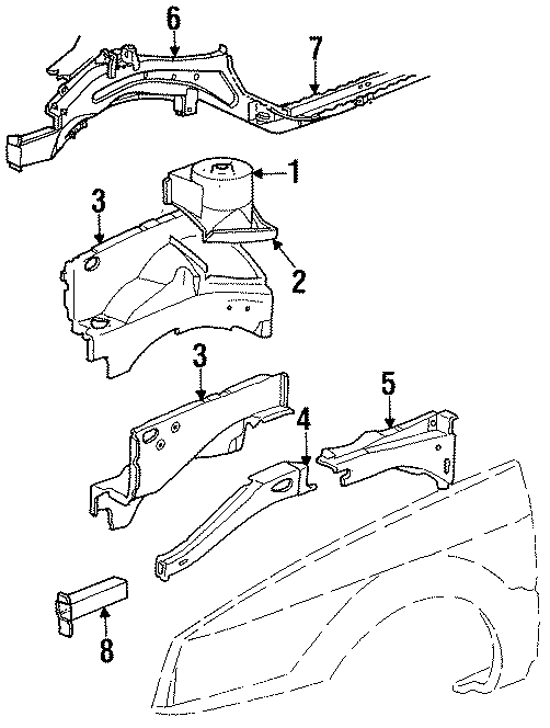 4FENDER. INNER STRUCTURE & RAILS.https://images.simplepart.com/images/parts/motor/fullsize/PK87073.png