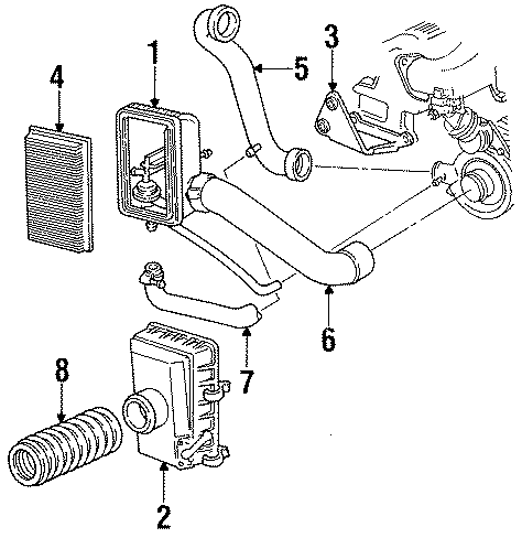 8ENGINE / TRANSAXLE. AIR INLET.https://images.simplepart.com/images/parts/motor/fullsize/PK87076.png