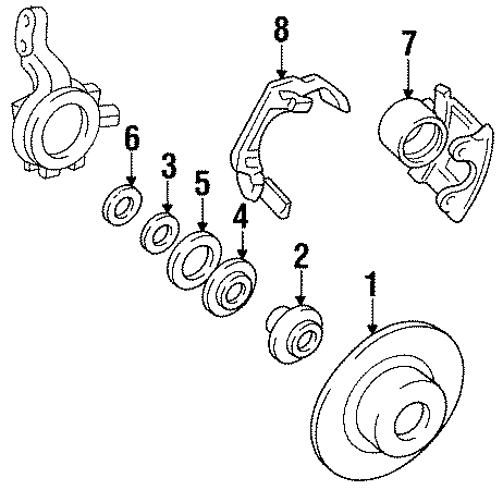 FRONT SUSPENSION. BRAKE COMPONENTS.