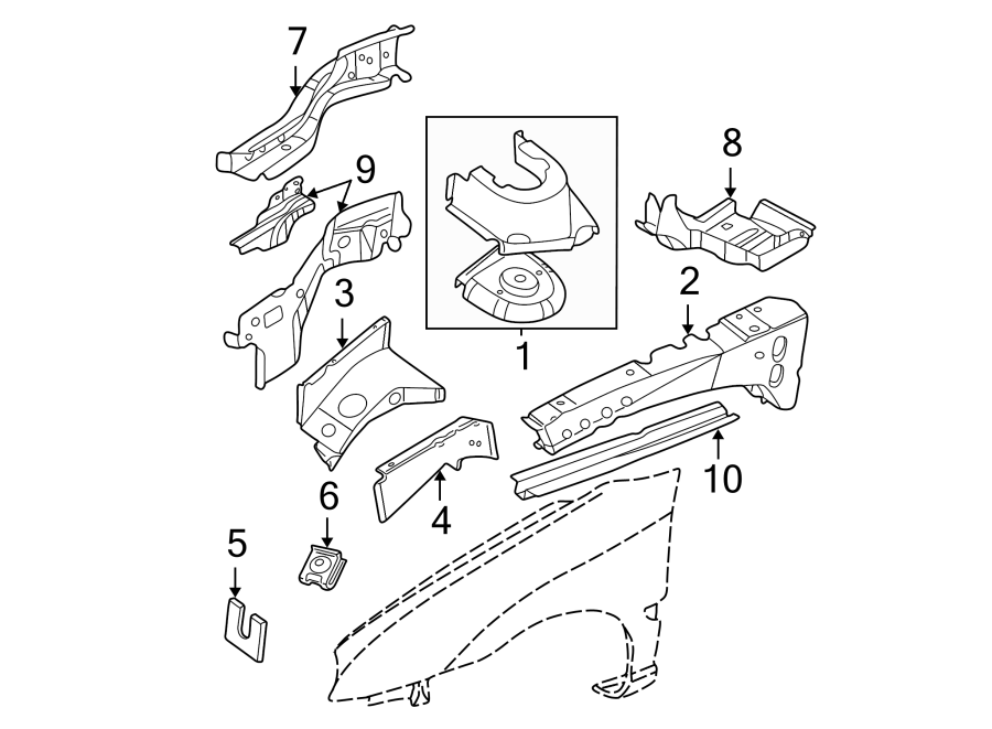 2FENDER. STRUCTURAL COMPONENTS & RAILS.https://images.simplepart.com/images/parts/motor/fullsize/PL00105.png