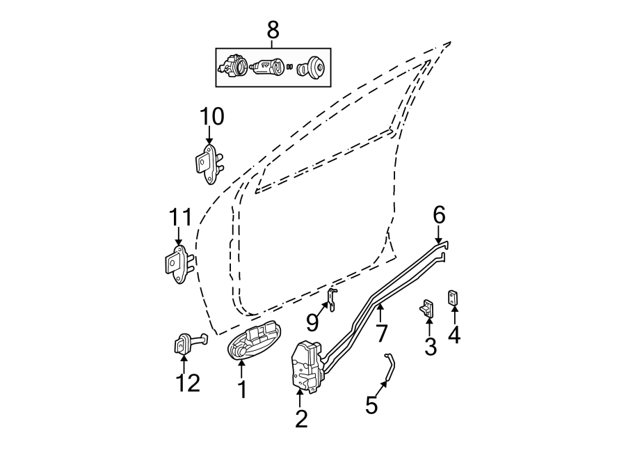 8FRONT DOOR. LOCK & HARDWARE.https://images.simplepart.com/images/parts/motor/fullsize/PL00360.png