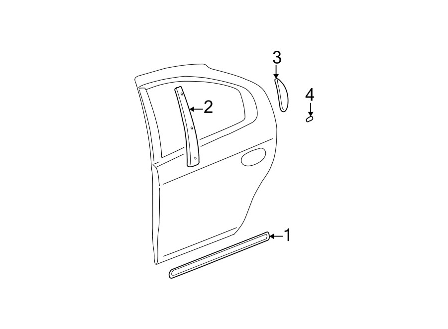 4REAR DOOR. EXTERIOR TRIM.https://images.simplepart.com/images/parts/motor/fullsize/PL00375.png