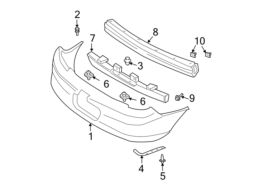 10REAR BUMPER. BUMPER & COMPONENTS.https://images.simplepart.com/images/parts/motor/fullsize/PL00485.png