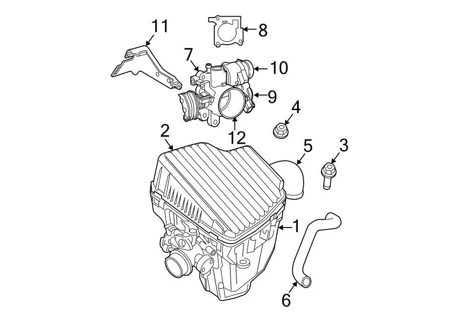 Diagram Engine / transaxle. Air intake. for your Dodge Grand Caravan  