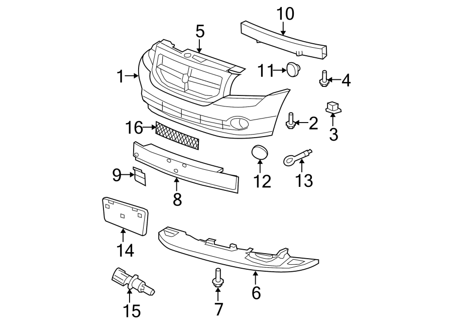 3FRONT BUMPER & GRILLE. BUMPER & COMPONENTS.https://images.simplepart.com/images/parts/motor/fullsize/PL07005.png