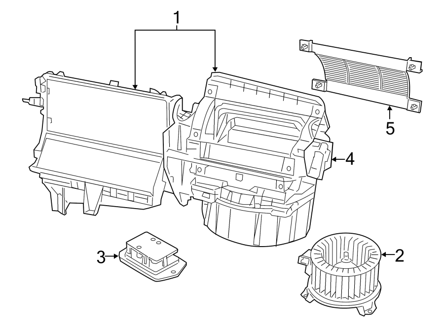 Diagram AIR CONDITIONER & HEATER. BLOWER MOTOR & FAN. for your 2021 Dodge Charger   