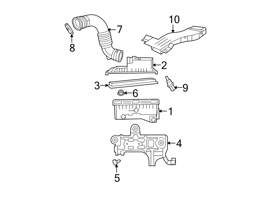 Diagram ENGINE / TRANSAXLE. AIR INTAKE. for your 2017 Dodge Charger 5.7L HEMI V8 A/T RWD Daytona Sedan 