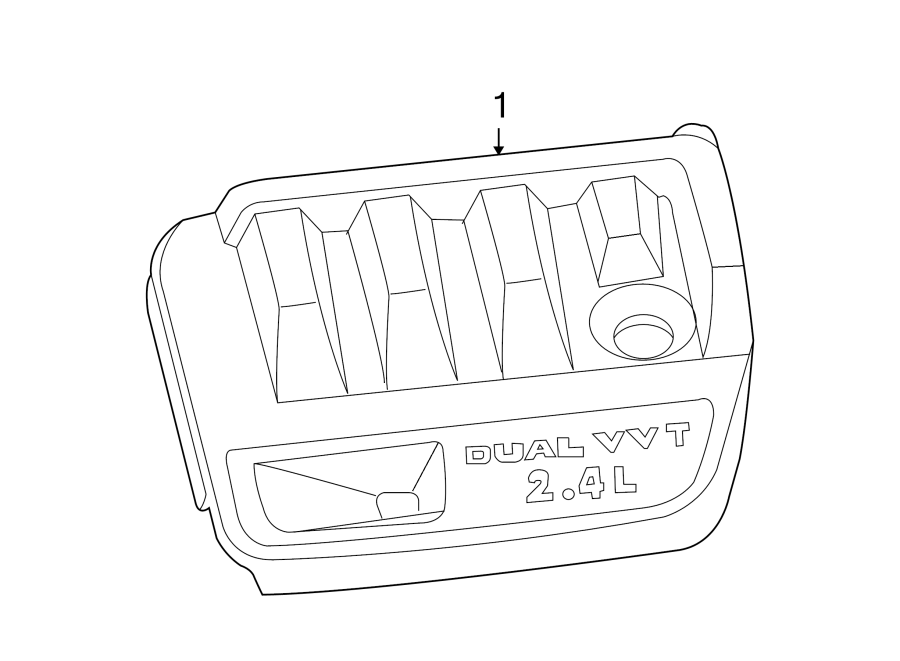 Diagram ENGINE / TRANSAXLE. ENGINE APPEARANCE COVER. for your 2010 Dodge Grand Caravan   