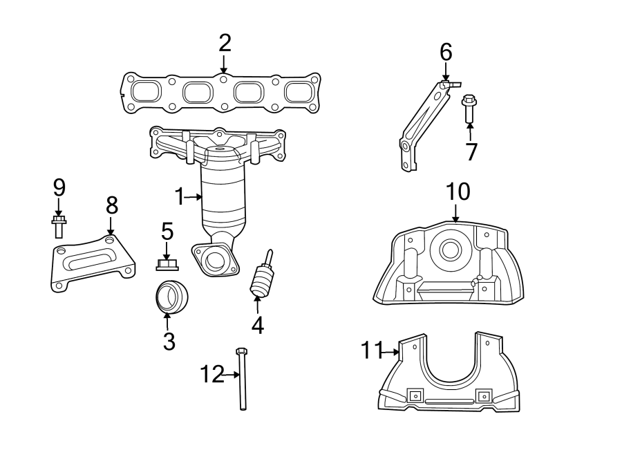 Diagram EXHAUST SYSTEM. MANIFOLD. for your 2023 Ram 1500   