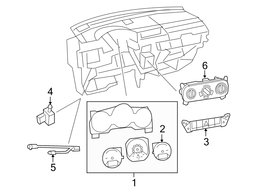 Diagram INSTRUMENT PANEL. CLUSTER & SWITCHES. for your Dodge Caliber  