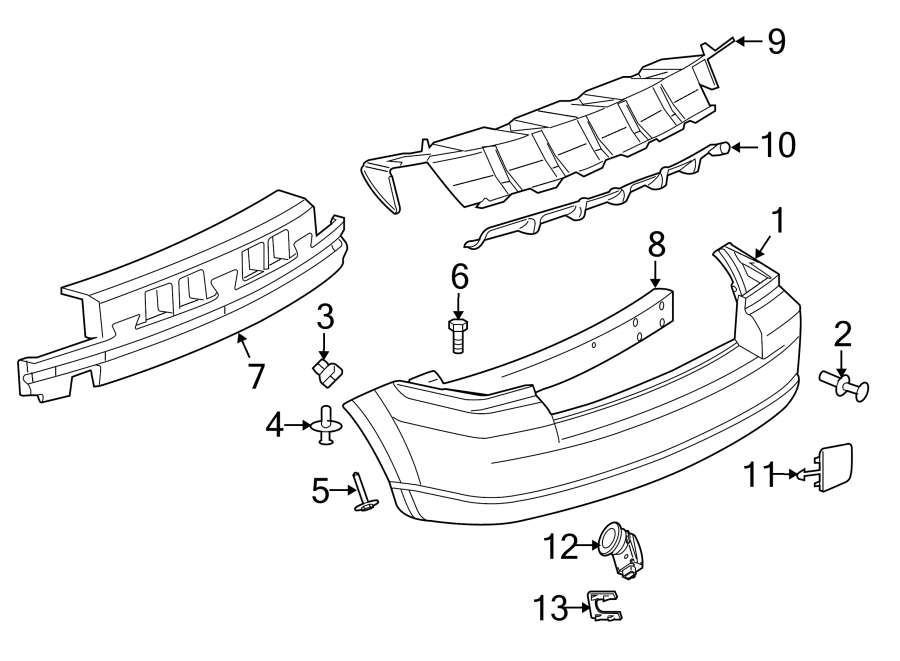 Diagram REAR BUMPER. BUMPER & COMPONENTS. for your Dodge