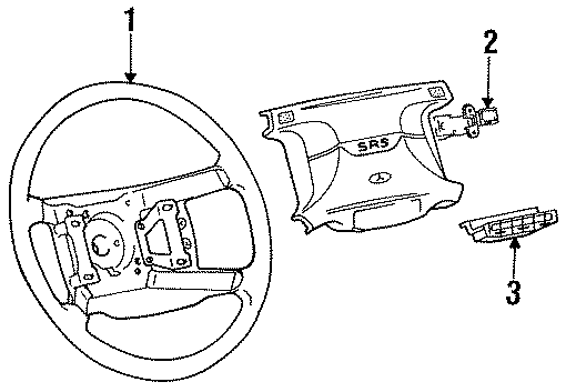 Diagram STEERING WHEEL & TRIM. for your Dodge Stealth  