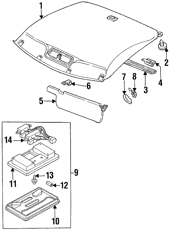 INTERIOR TRIM. Diagram